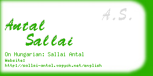 antal sallai business card